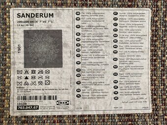 Koberec Ikea Sanderum 200x200 cm - 3