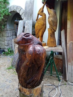 Dřevěná socha - žába - 3