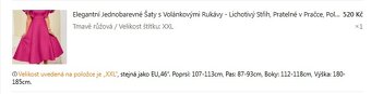 PRODÁM růžové šaty vel.XXL - 3