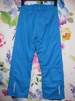 Chlapecké modré lyžařské kalhoty, oteplovačky vel.152 - 3