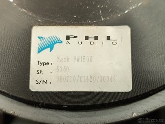 15" PHL 5350 reproduktor původně z ZECK ASP. 500/1000w - 3