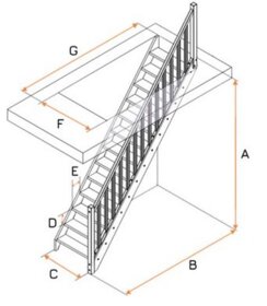 Borové interiérové schody do výšky až 280cm - 3