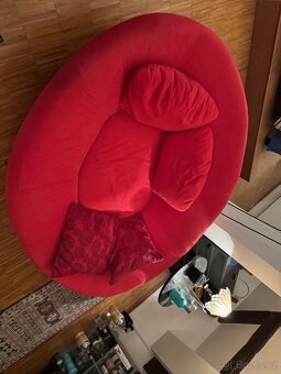 Designová UFO červená sedačka/pohovka. 170/200 - 3