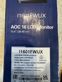 AOC 16” USB-C přenosný monitor I1601FWUX – Full HD IPS - 3