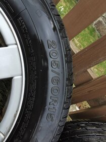 orig. Al disky VW 7Jx15, 5x112, s pneu 205/60/15 - 3