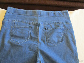 Téměř nové, riflové elastické tříčtvrťáky, vel. 46/48 - 3