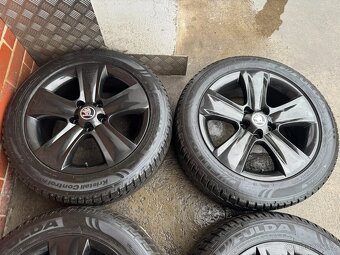 Alu 17" 5x112 škoda DOLOMITE BLACK zimní 95% KaroQ TOP - 3