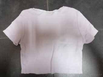 dívčí cropp top sv. fialový H&M 134/140 TOP - 3