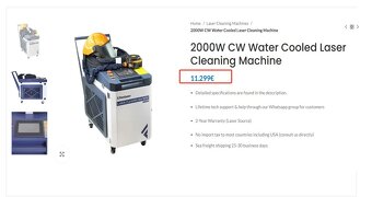 LASER SVÁŘECÍ -ČISTÍCÍ-ŘEZACÍ STROJ 4V1 2000W PROFI. - 3