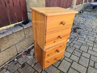 Noční Stolek drevo Masiv borovice 38x39 výška 42cm - 3