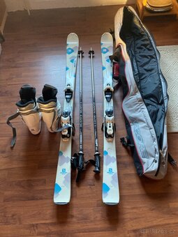 SALOMON SETLyže 159, boty 25,vázání,hůlky, vak - 3