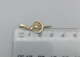Zlatý přívěsek baletka 1,00g, 14 kt, 585/1000 - 3