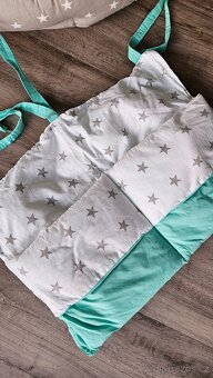 Set do postýlky- hnízdečko, polštářkový mantinel, kapsář - 3