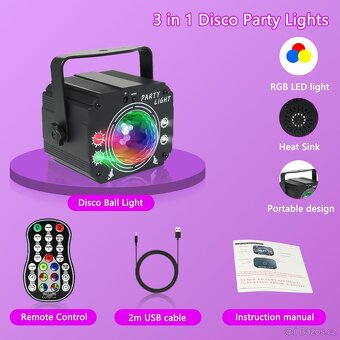 3-v-1 disco party light: disco light party - 3