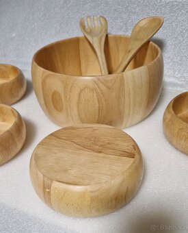 Sada dřevěných salátových misek 7ks - 3