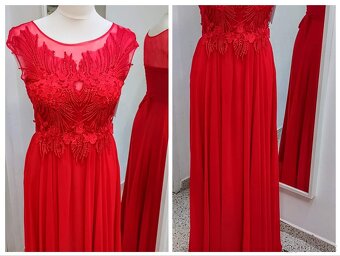 S-M NOVÉ plesové šaty KRAJKOVÉ - 3