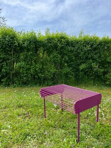 kovové zahradní křeslo a stolek - 3