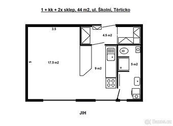 Prodej, Byt 1+kk/2x sklep, 44 m2, ul. Školní, Horní Těrlicko - 3