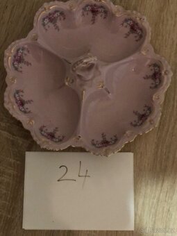 velká trojmísa růžový porcelan - 3