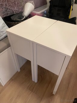 Noční stolík 2x Ikea bílé - 3