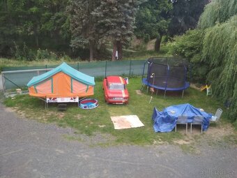 Přívěsný historický kempovací vozík , stan Letov LK 6740 - 3