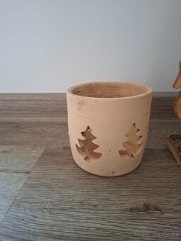 Vánoční dekorace, svicen, stromeček - 3