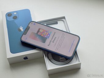 Apple iPhone 13 mini 256GB Modrý - ZÁRUKA - 100% BATERIE - 3