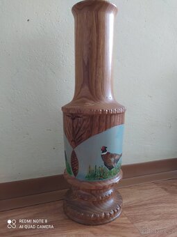 retro dřevěná váza - 3