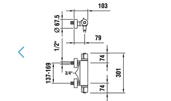 Laufen termostatická sprchová baterie - 3