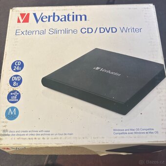 VERBATIM CD/DVD vypalovačka slimline, USB-C - 3