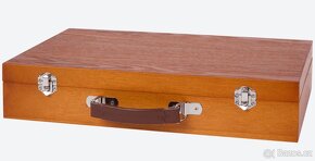 Dřevěný kufr s malířskými potřebami - nový - 3
