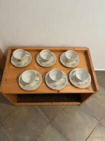 STARÝ PORCELÁN KAHLA MADE IN GDR - HRNEČEK S PODŠÁLKEM - 3