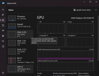🔥 Výkonný herní PC – Ryzen 5 / RX 6500 XT / 32 GB RAM / 2x - 3
