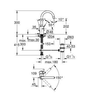 Umyvadlová baterie Grohe – nová - 3