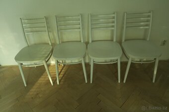 Retro stůl + 4 židle - dřevo - 3