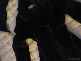 Mango dlouhy  kozisek cerny kabat plysovy 38 - 3