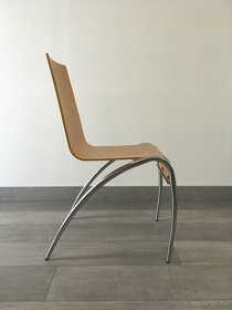 Dýhovaná židle - dřevěný sedák - 3
