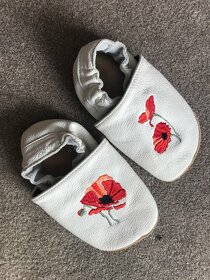 Barefoot capáčky baBice s výšivkou vlčí mák, velikost EU: 25 - 3