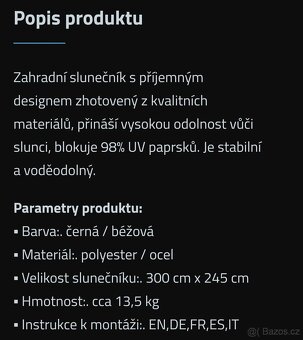 Nový slunečník 3 M - 3