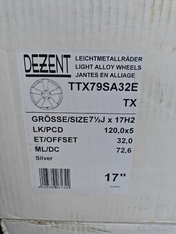 ALU disky 17" 5 kusů nové - 3