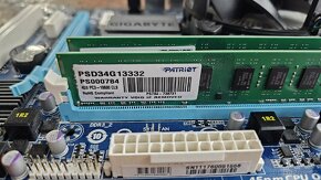 Základní deska Gigabyte 775 + procesor + ram - 3