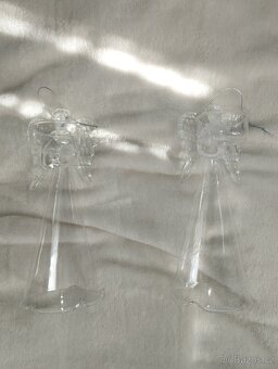 2 ks svícen anděl ze skla - 3