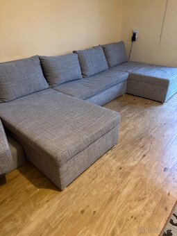 Velká rozkládací pohovka s polštáři - 3