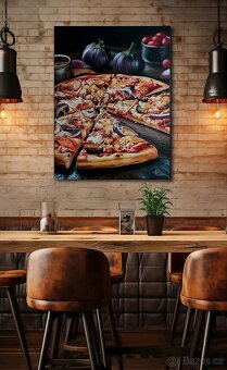 Realistická malba akrylem na plátně PIZZA - 3