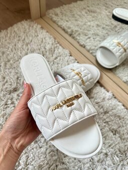 LETNÍ BÍLÉ PANTOFLE / SANDÁLKY KARL LAGERFELD - 3