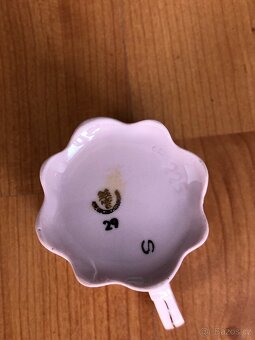 Růžový zlacený porcelán Rokoko H&C Československo - 3