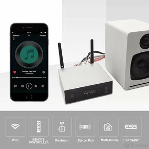 Arylic Up2stream A50+ Bluetooth zesilovač pro reproduktory - 3