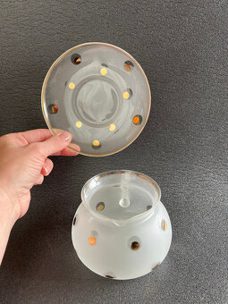 Starožitný džbánek 500ml s puntíky, matované sklo - 3