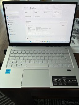 Notebook Acer Swift 3 14” kovový - top stav - 3
