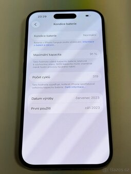 iPhone 15 Pro 256GB Black / Záruka - 3